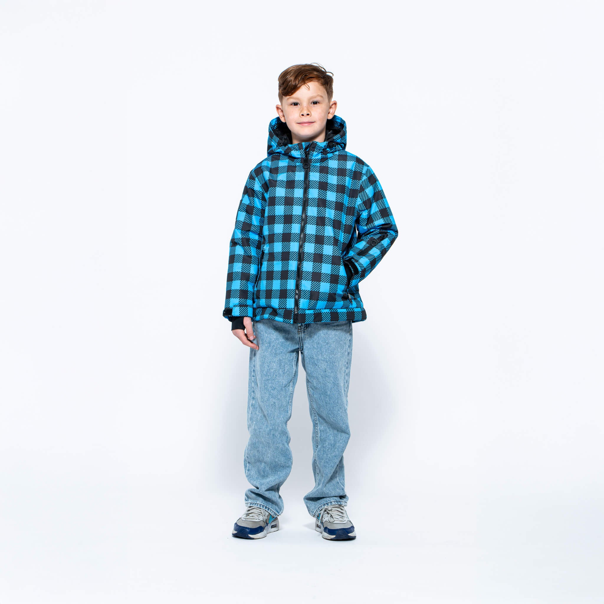 Kids 2-in-1 Snow Suit, Blue Check
