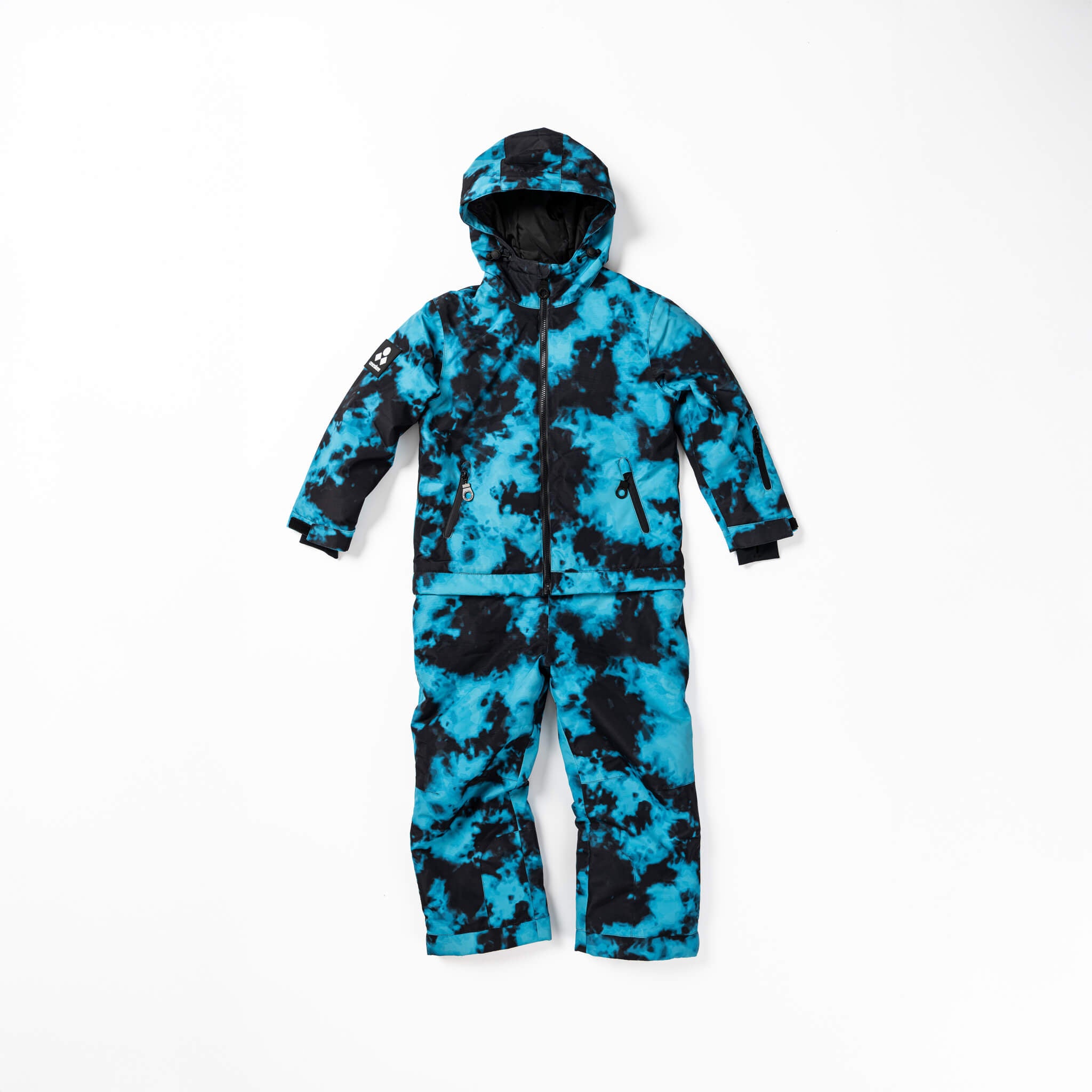 Kids 2-in-1 Snow Suit, Turquoise Tie Dye