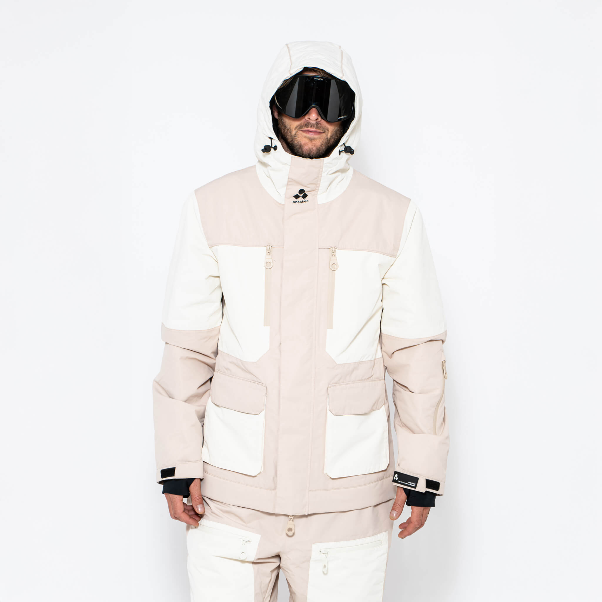 Men's 3-in-1 Snow Suit, Sand & White