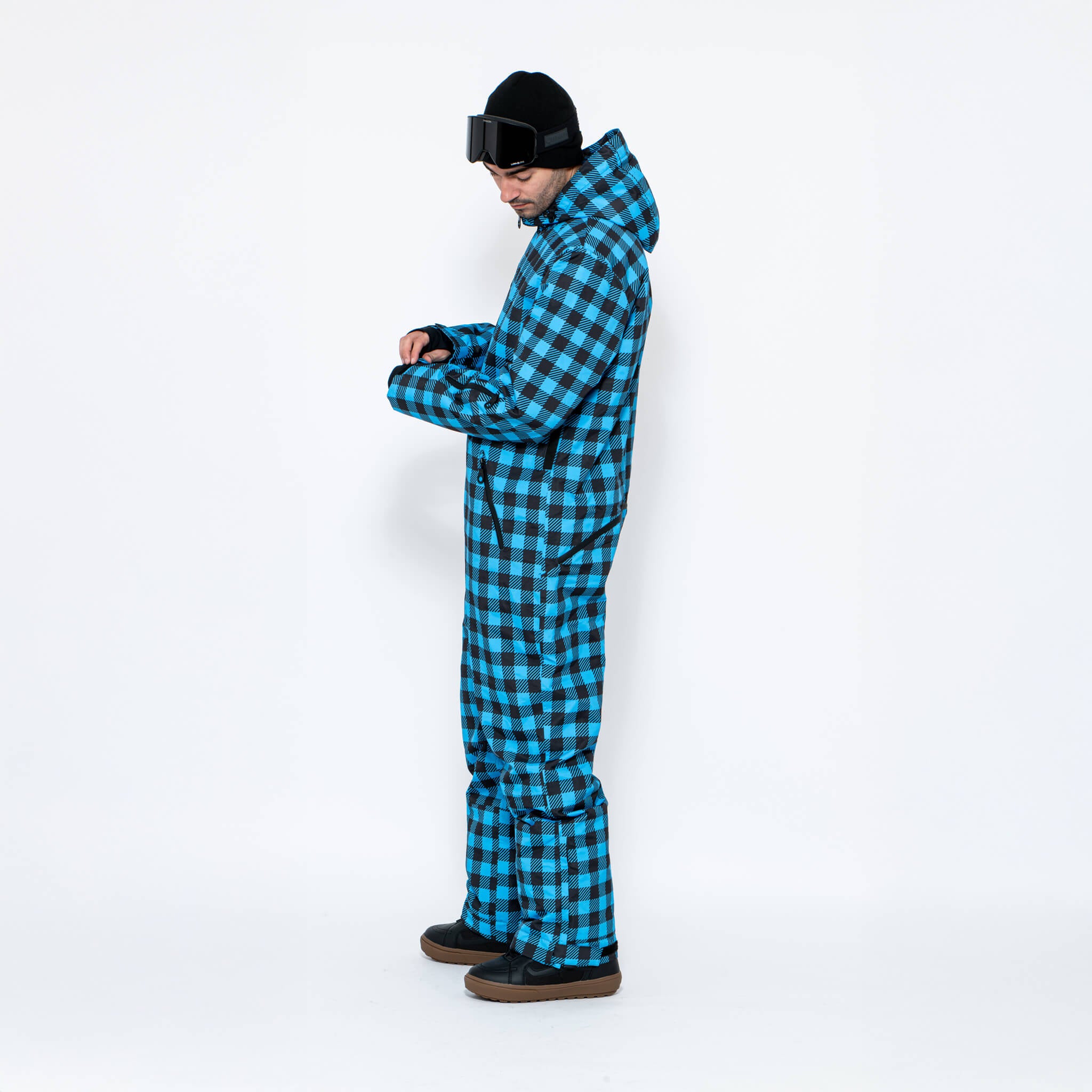Men's Snow Suit, Blue Check