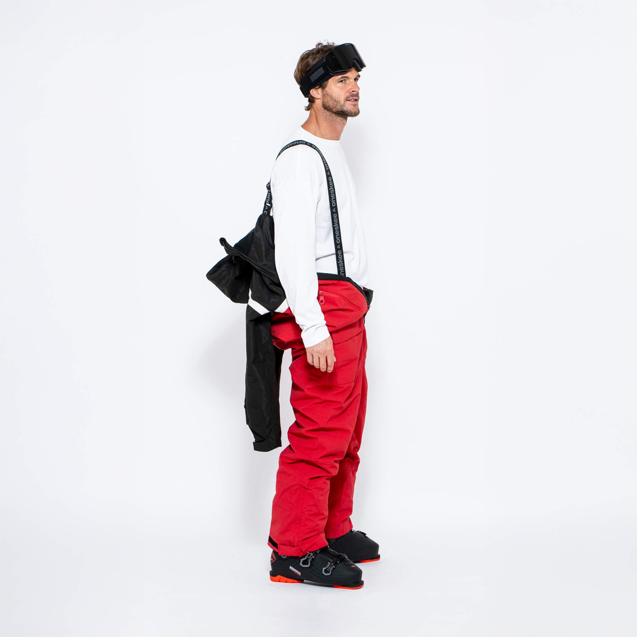 Men's Snow Suit, Red & Black