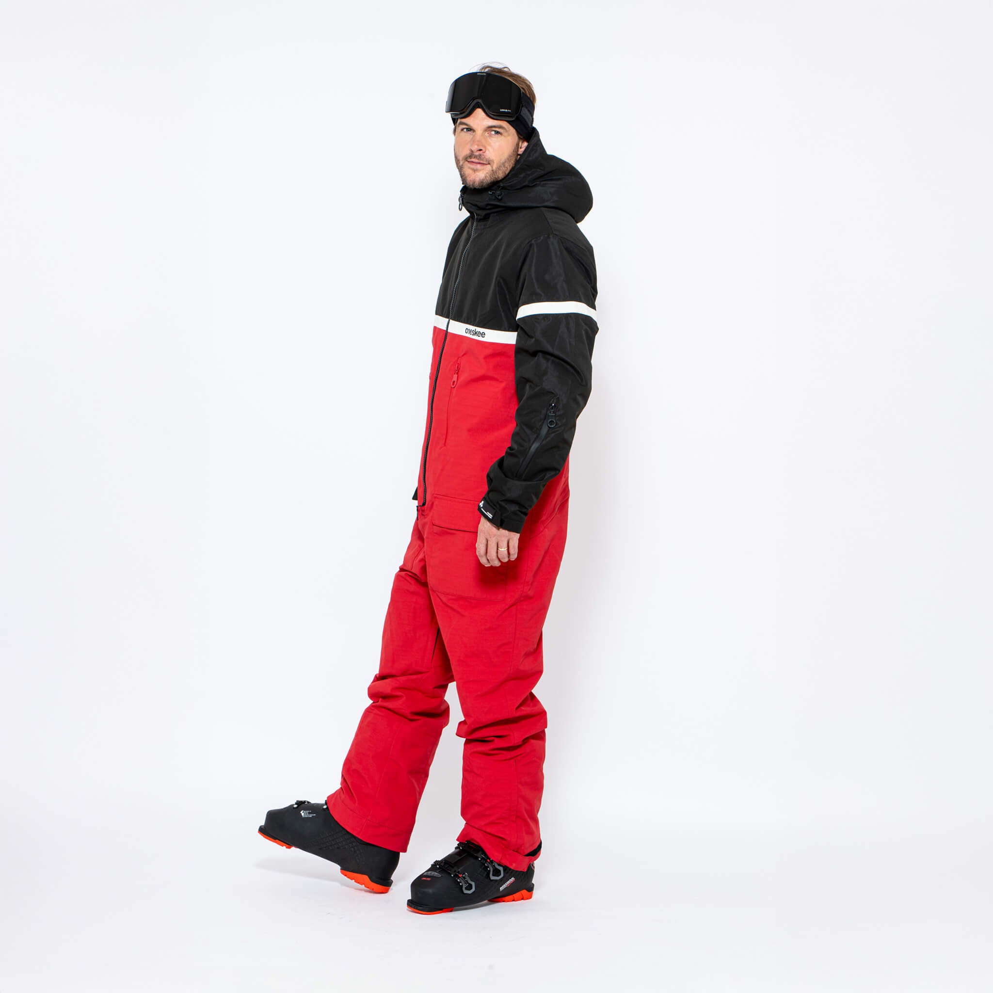 Men's Snow Suit, Red & Black