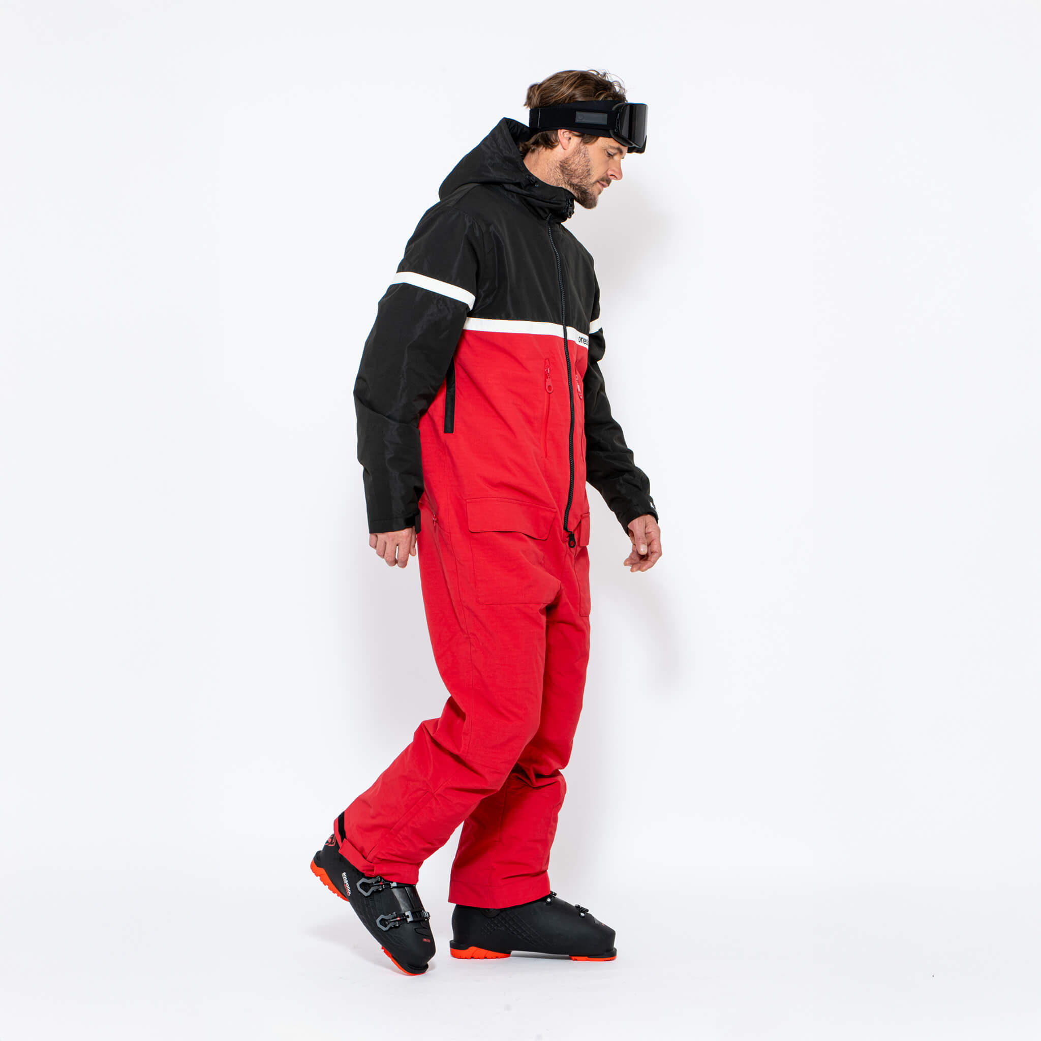 Men's Snow Suit, Red & Black