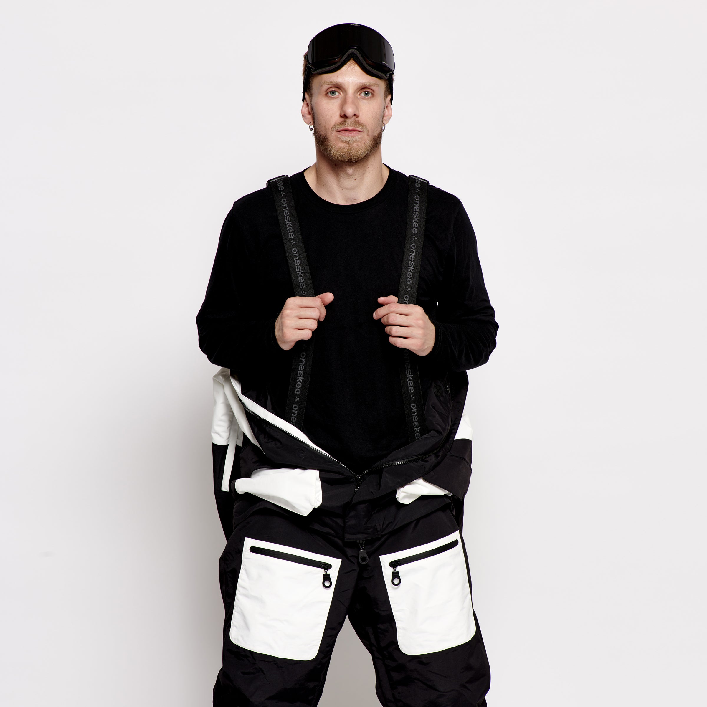 Men's 2-in-1 Snow Suit, Black & White