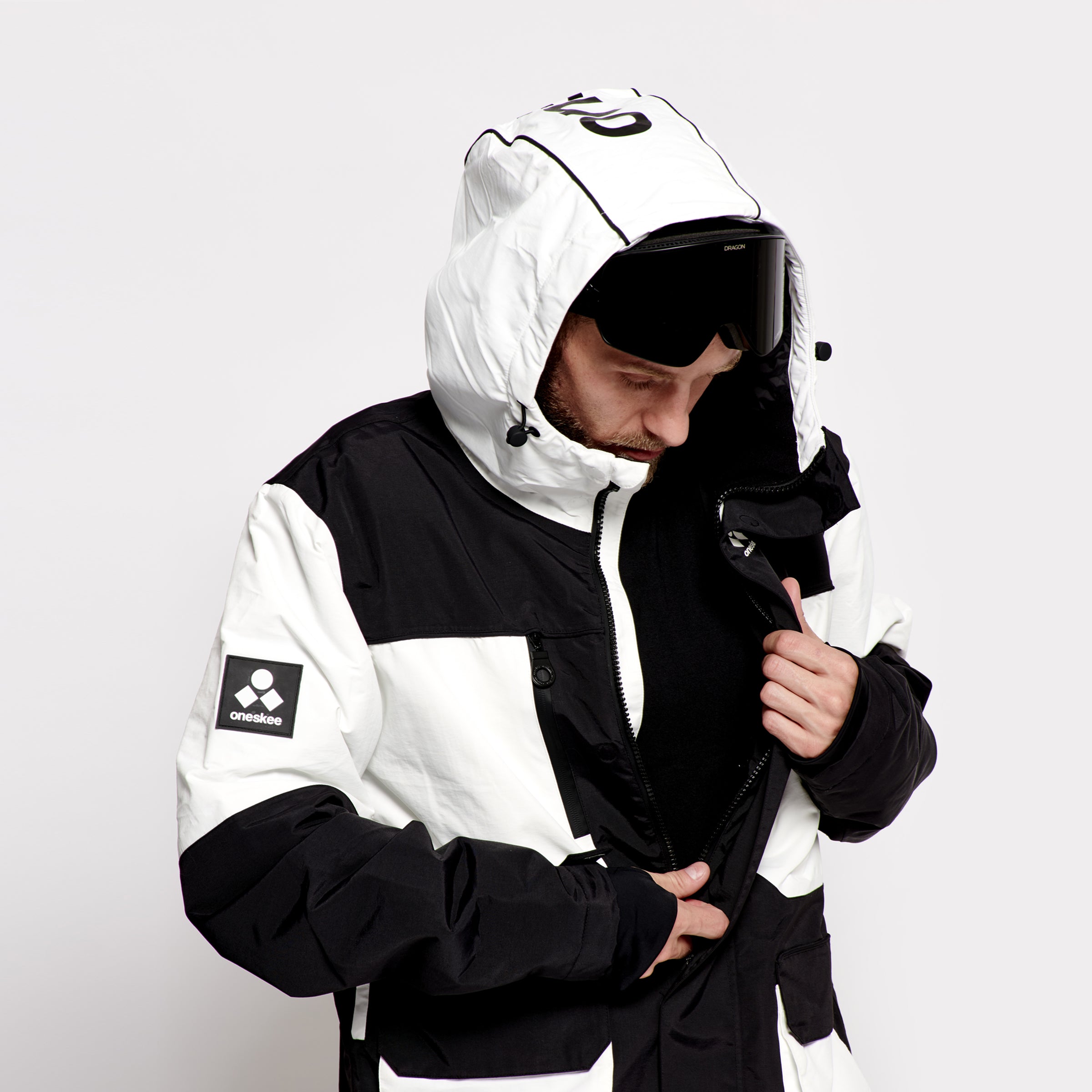 Men's 2-in-1 Snow Suit, Black & White