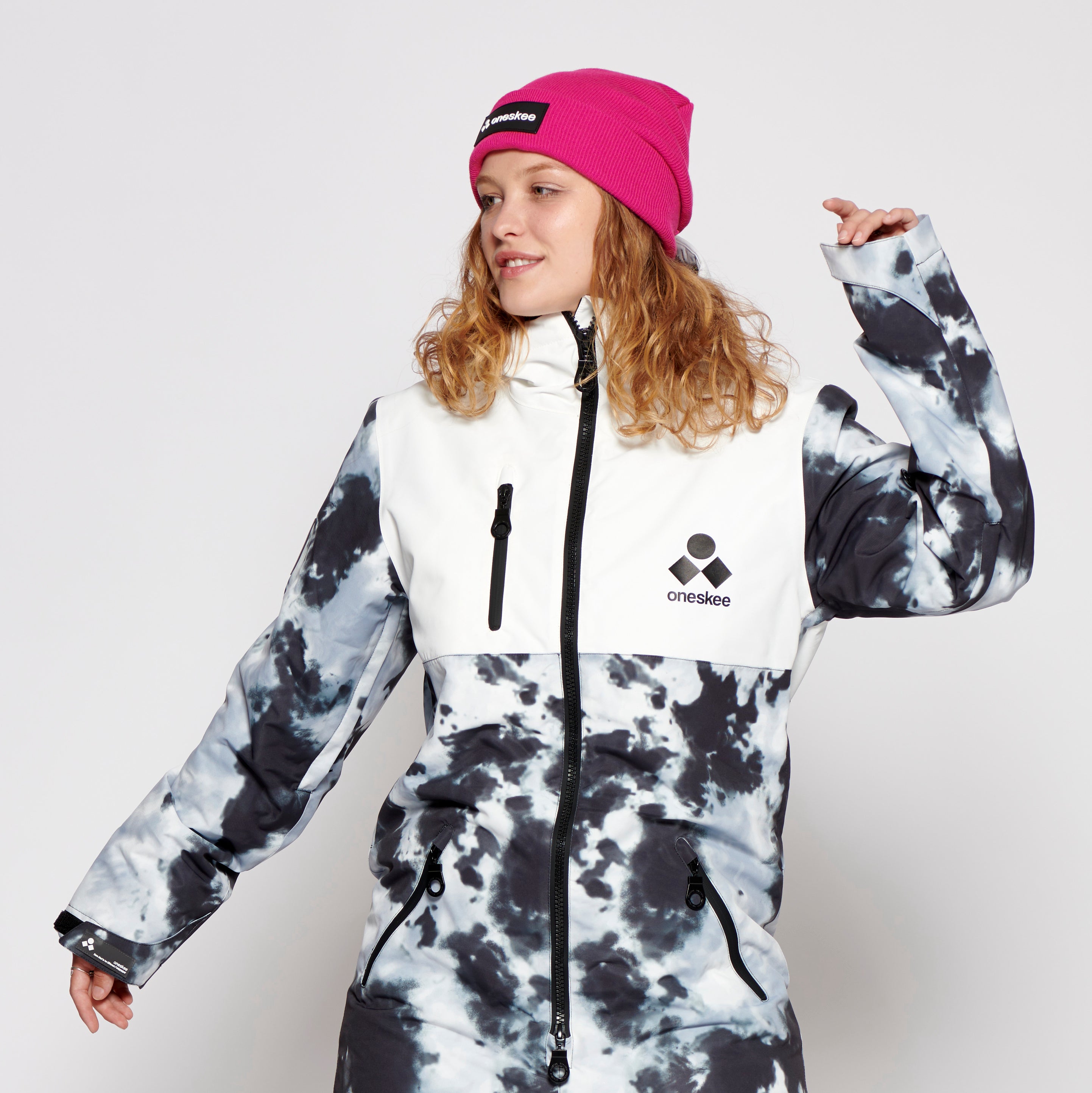 Women's Snow Suit, White Tie Dye