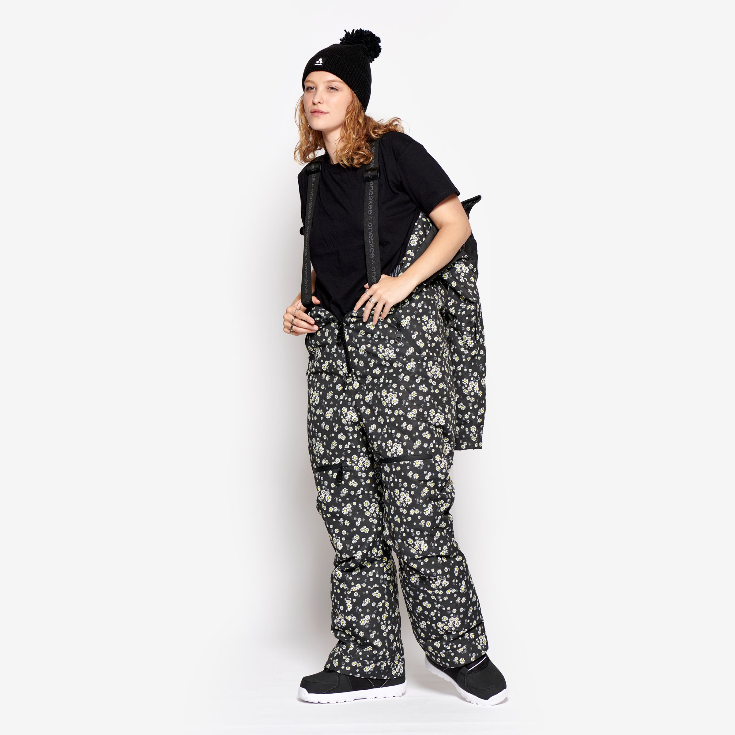 Women's Snow Suit, Black Floral