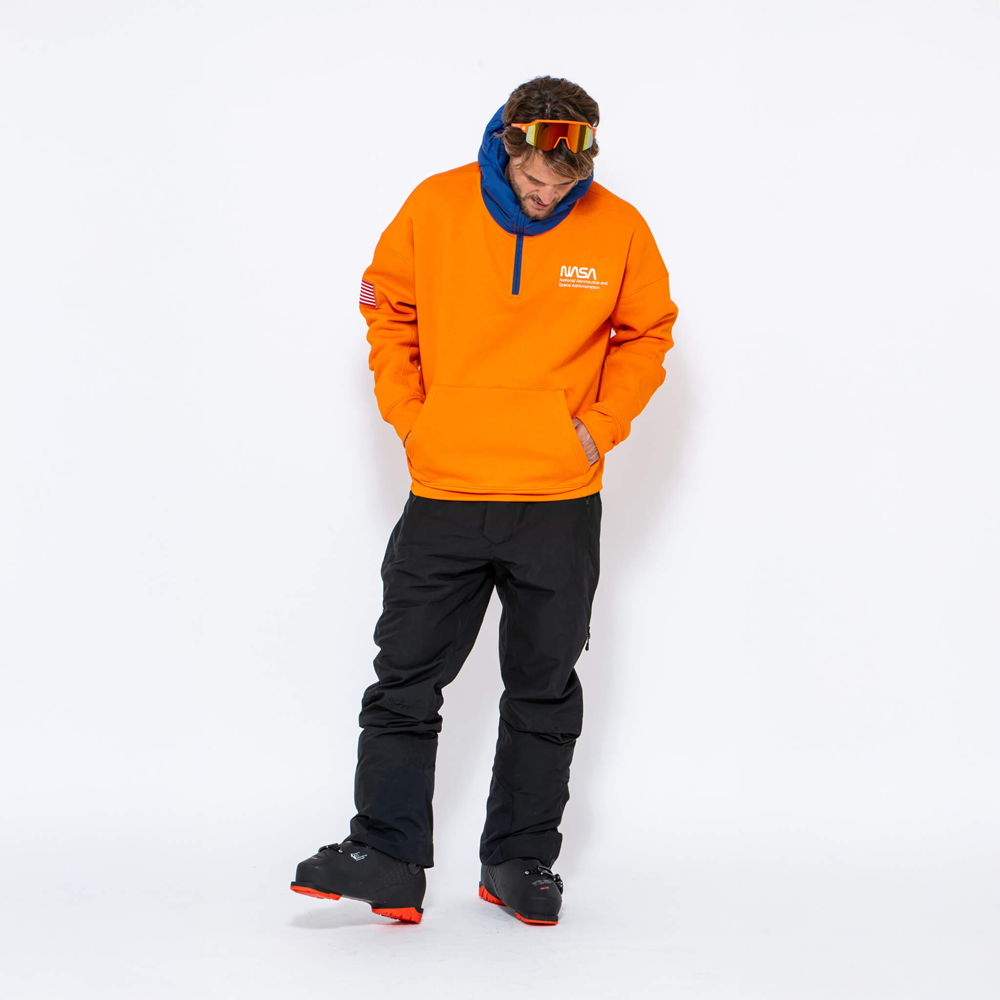 WR Puffer Hoodie, Orange NASA