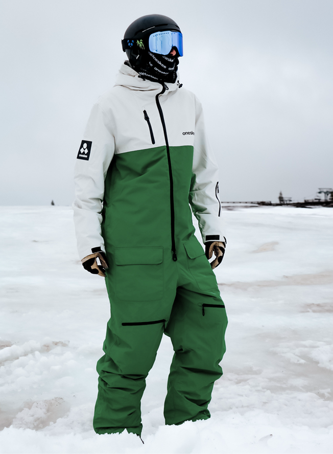 Men s Snow Suit Green White