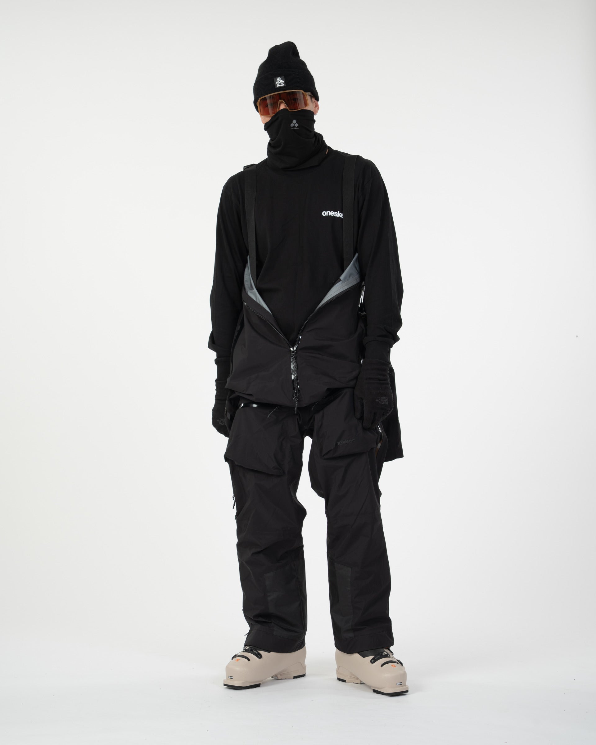 Men's X Shell One Piece Snow Suit - Black - XS