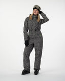 Women’s Alpine One Piece Snow Suit - Green Leopard