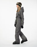 Women’s Alpine One Piece Snow Suit - Green Leopard