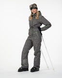 Women’s Alpine One Piece Snow Suit - Green Leopard
