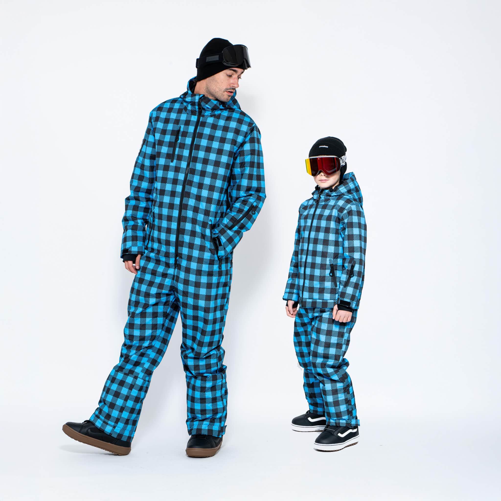 Kids 2-in-1 Snow Suit, Blue Check