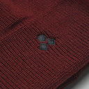 Ribbed Logo Beanie, Burgundy