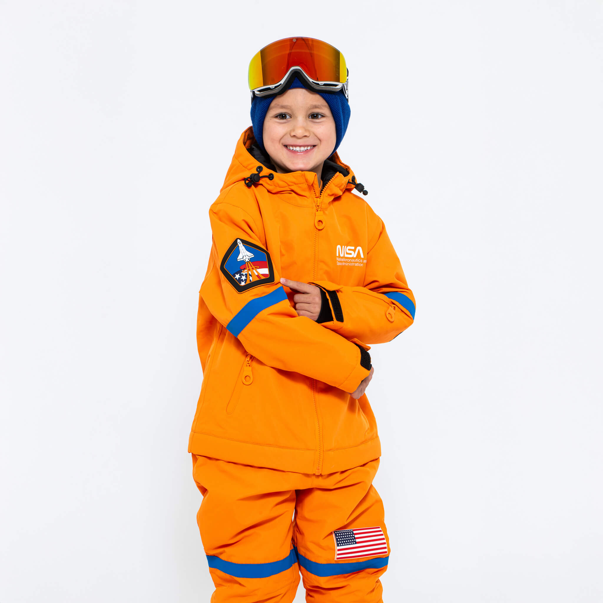 Bundle - Kids Orange NASA Snow Suit & Base Layer Set