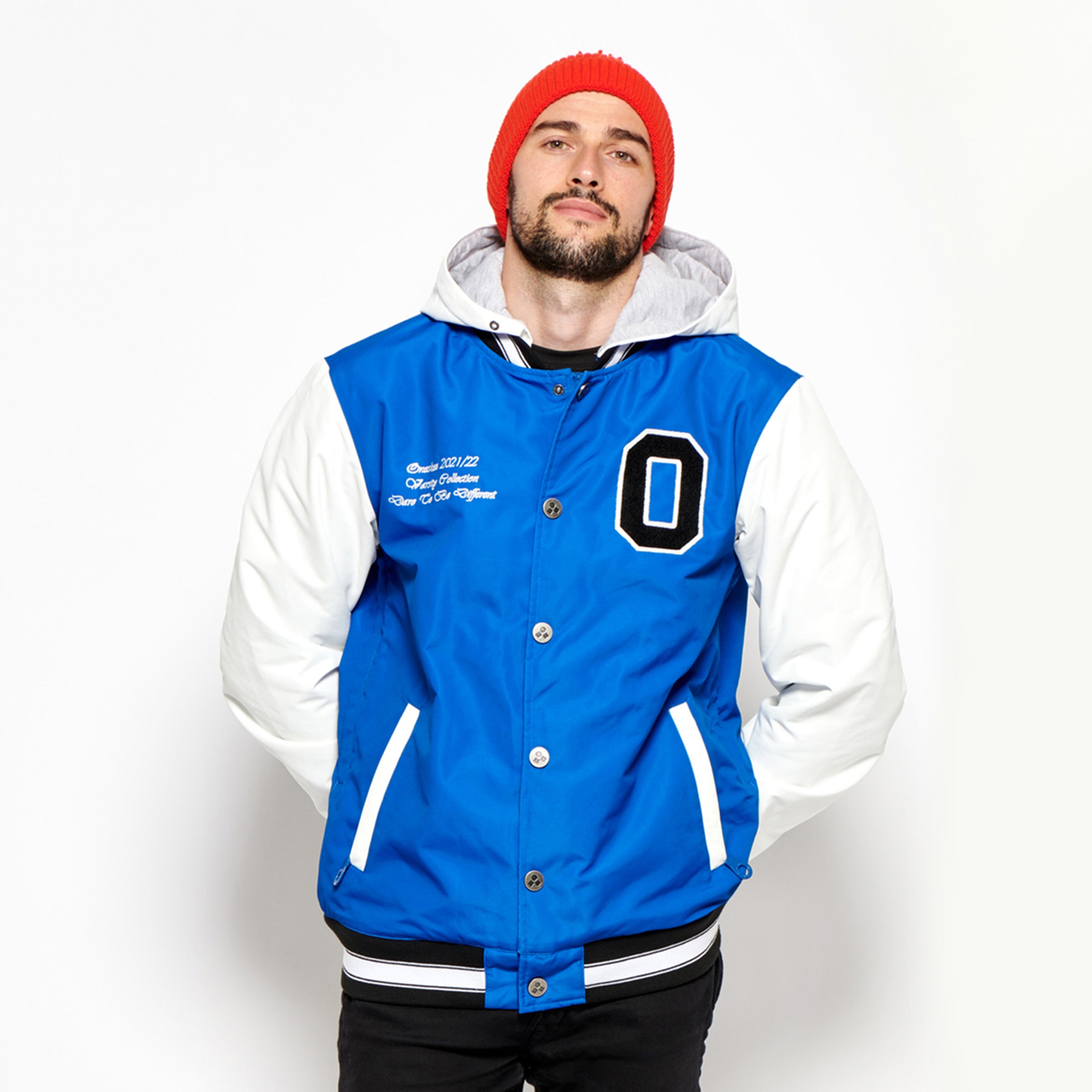 Mens blue varsity jacket hotsell