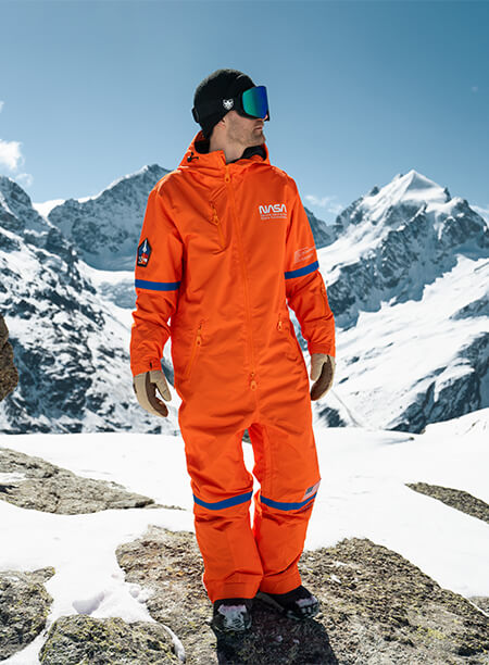 Men's Snow Suit, Orange NASA