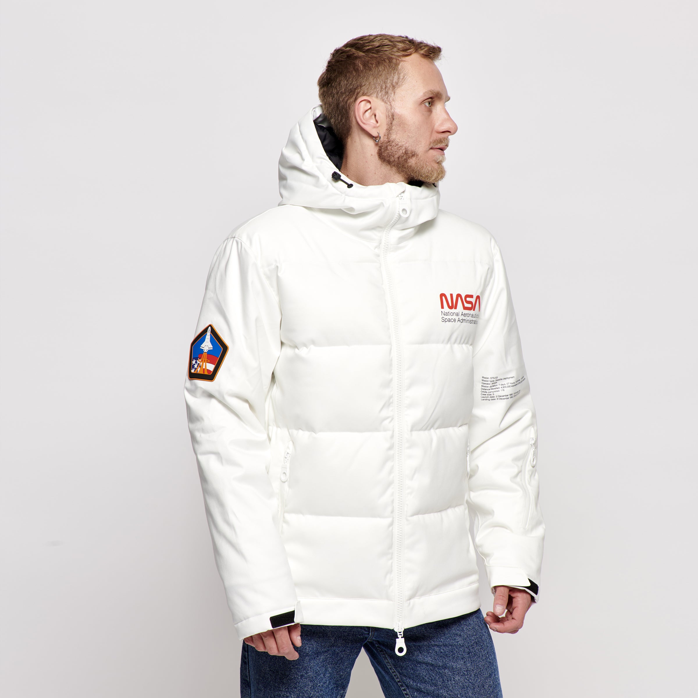 Men's 2-in-1 Snow Suit, White NASA