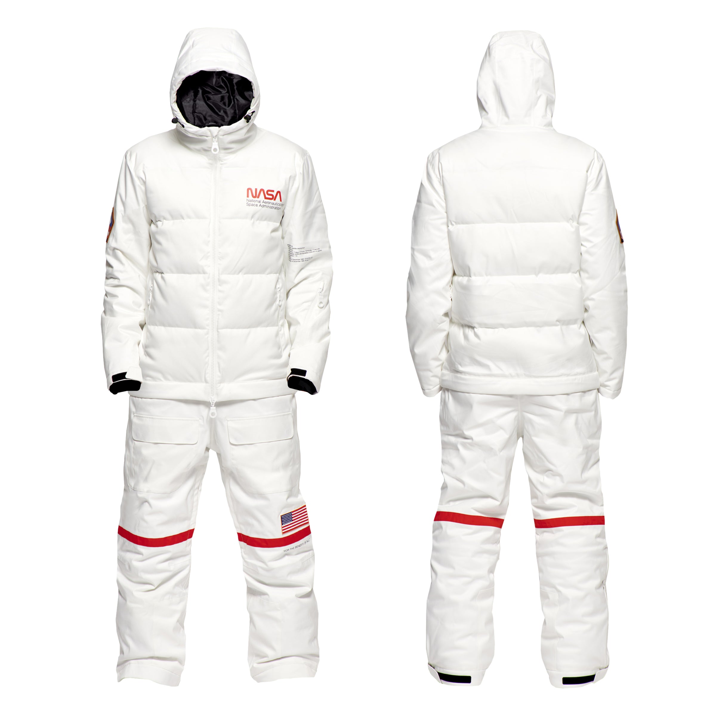 Men's 2-in-1 Snow Suit, White NASA