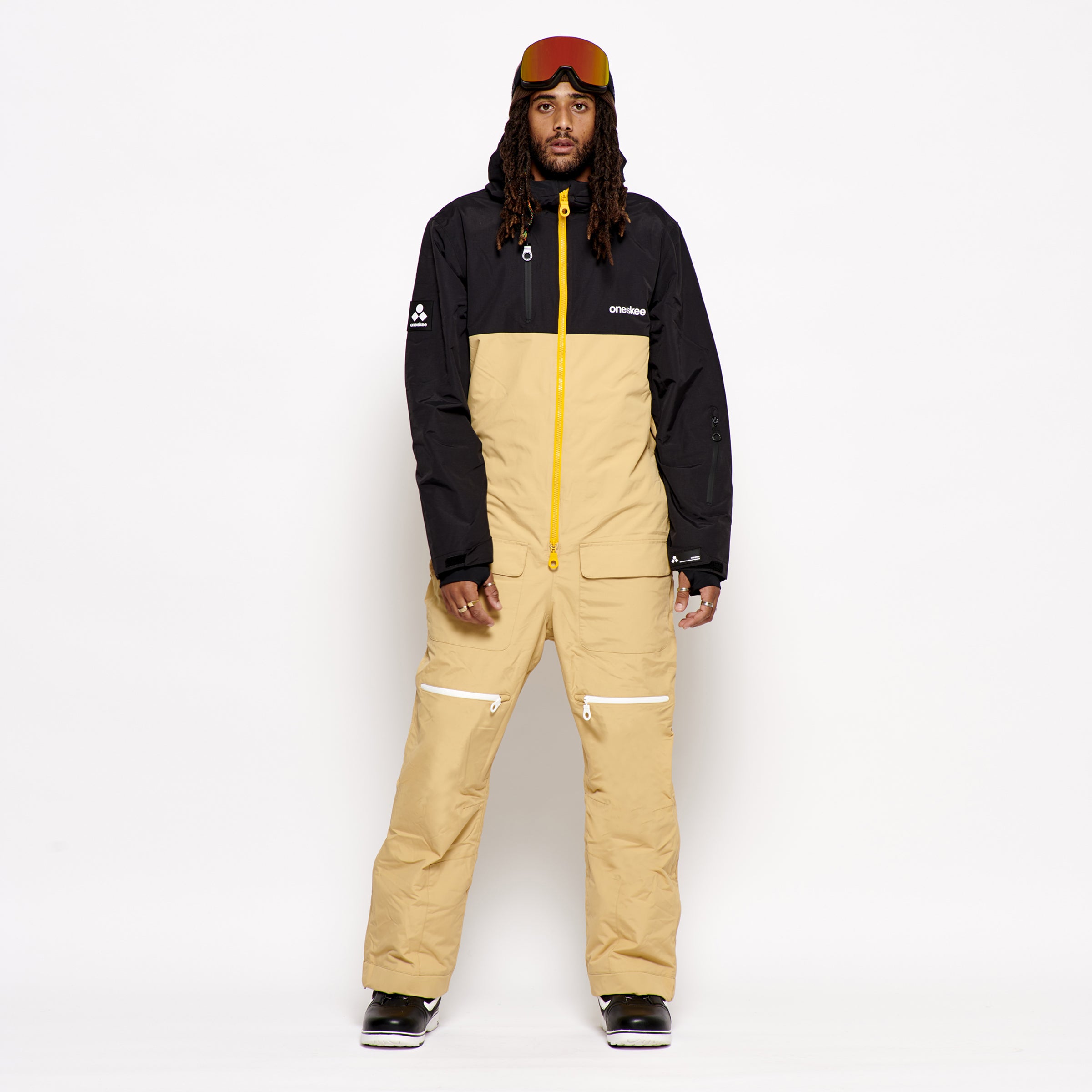 Men's Snow Suit, Sand & Black