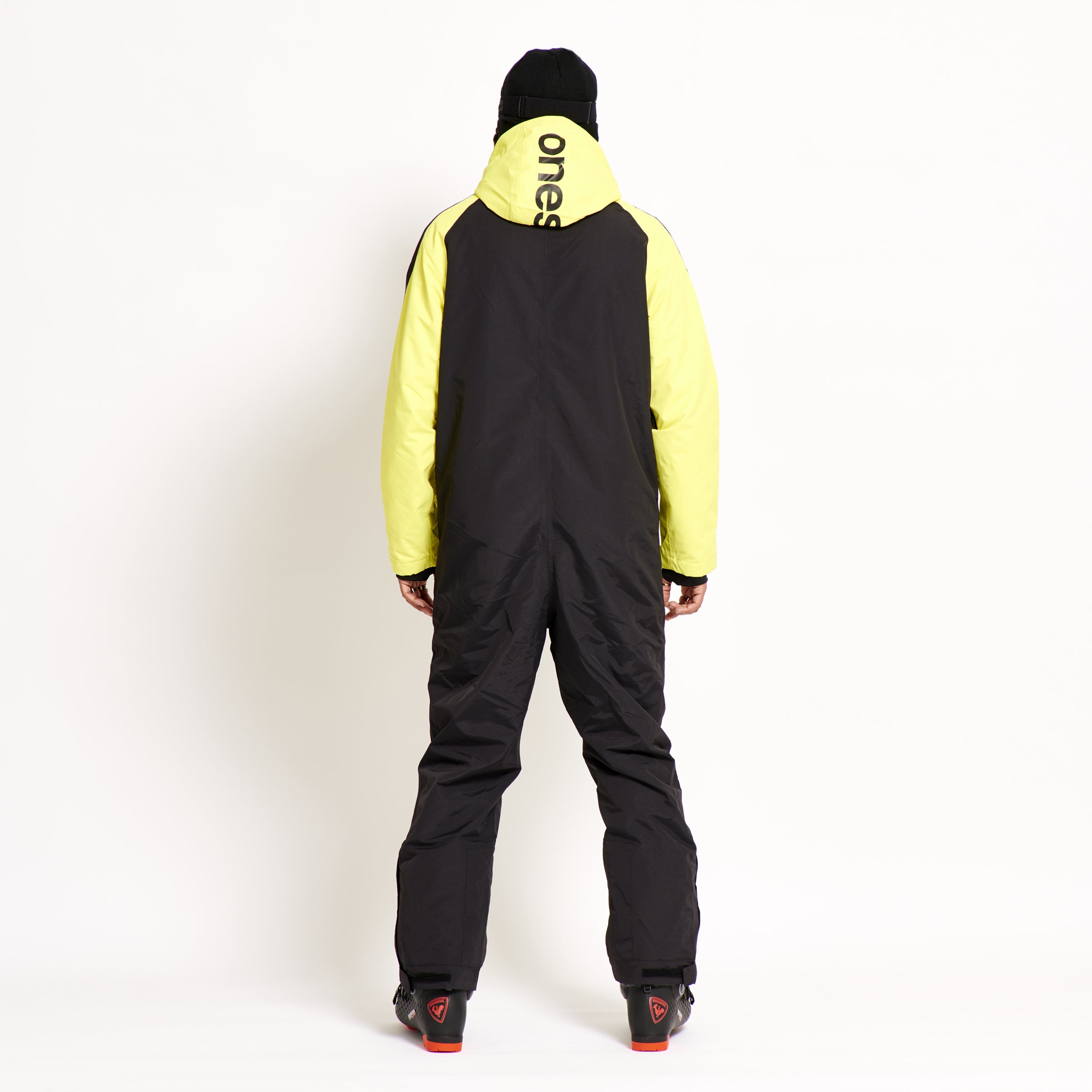 Men's Snow Suit, Black & Yellow