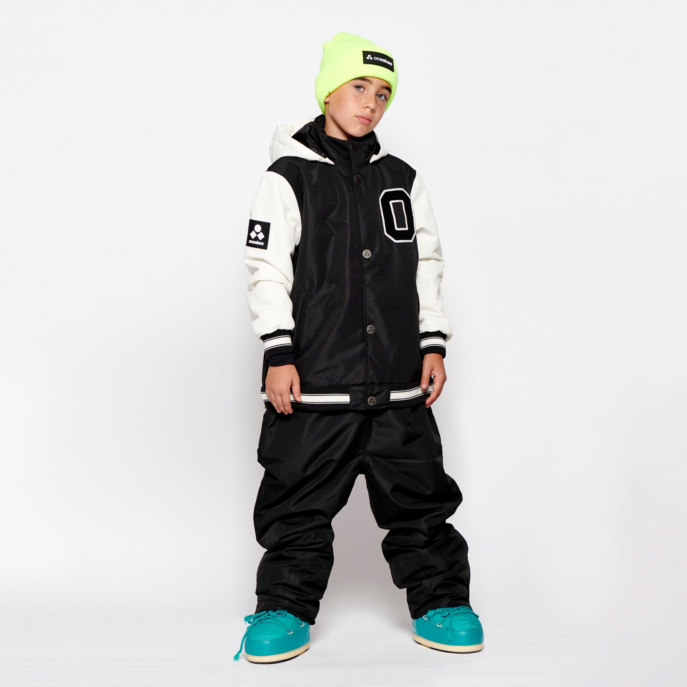 Kids 2-in-1 Snow Suit, Black Varsity