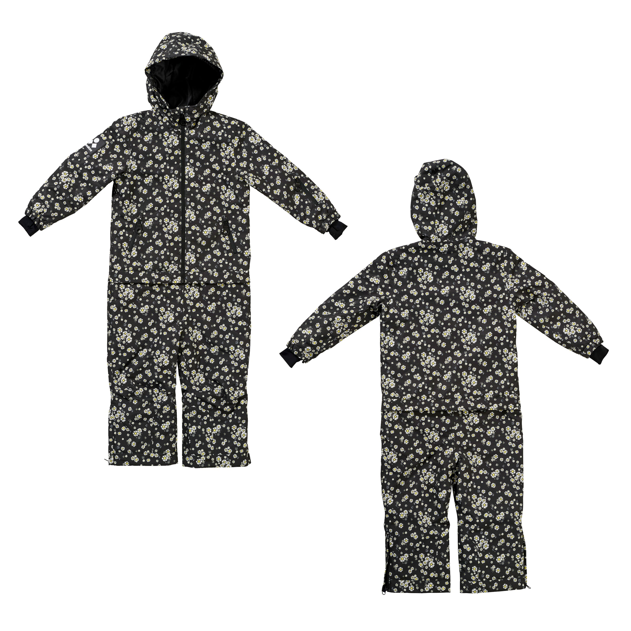 Kids 2-in-1 Snow Suit, Black Floral