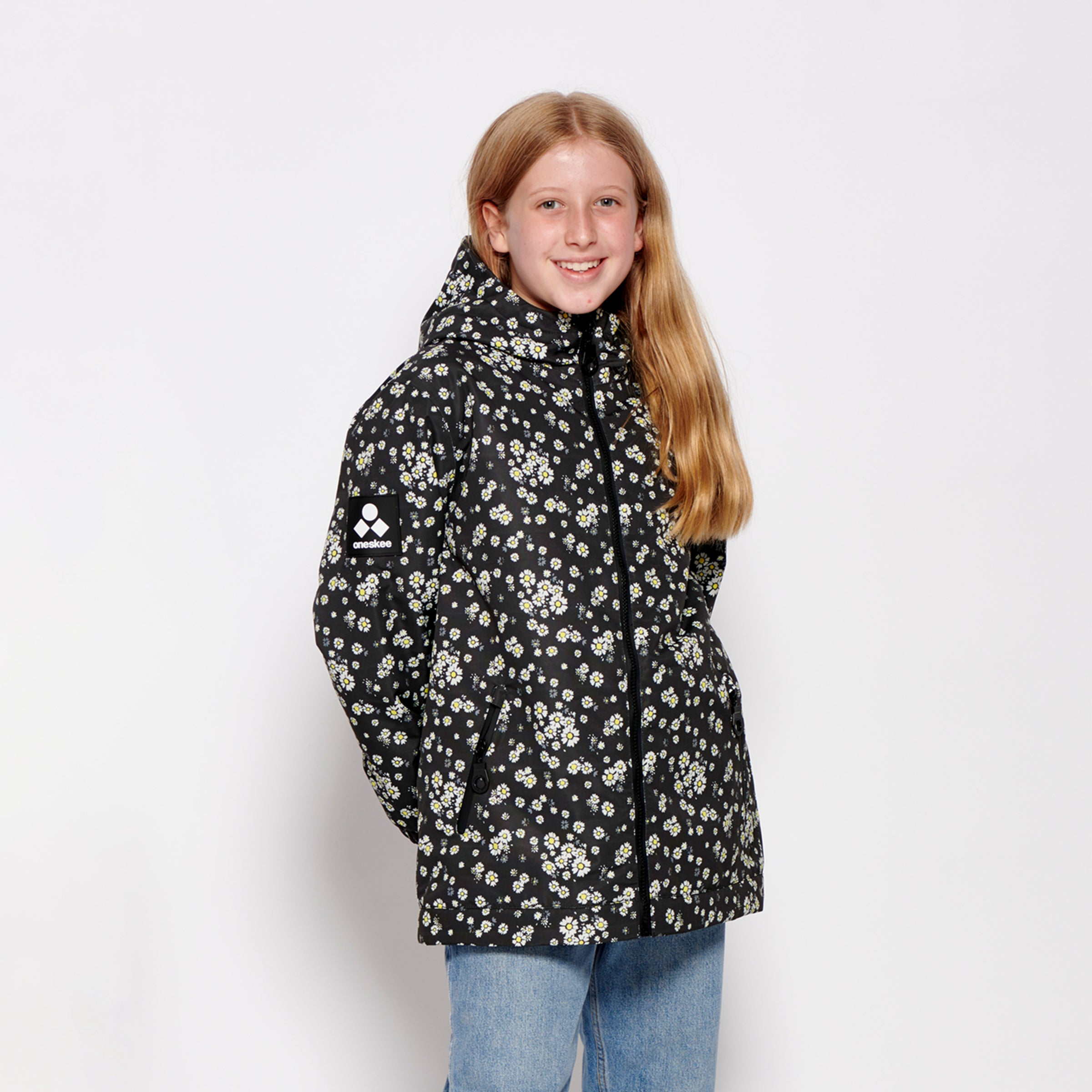 Kids 2-in-1 Snow Suit, Black Floral