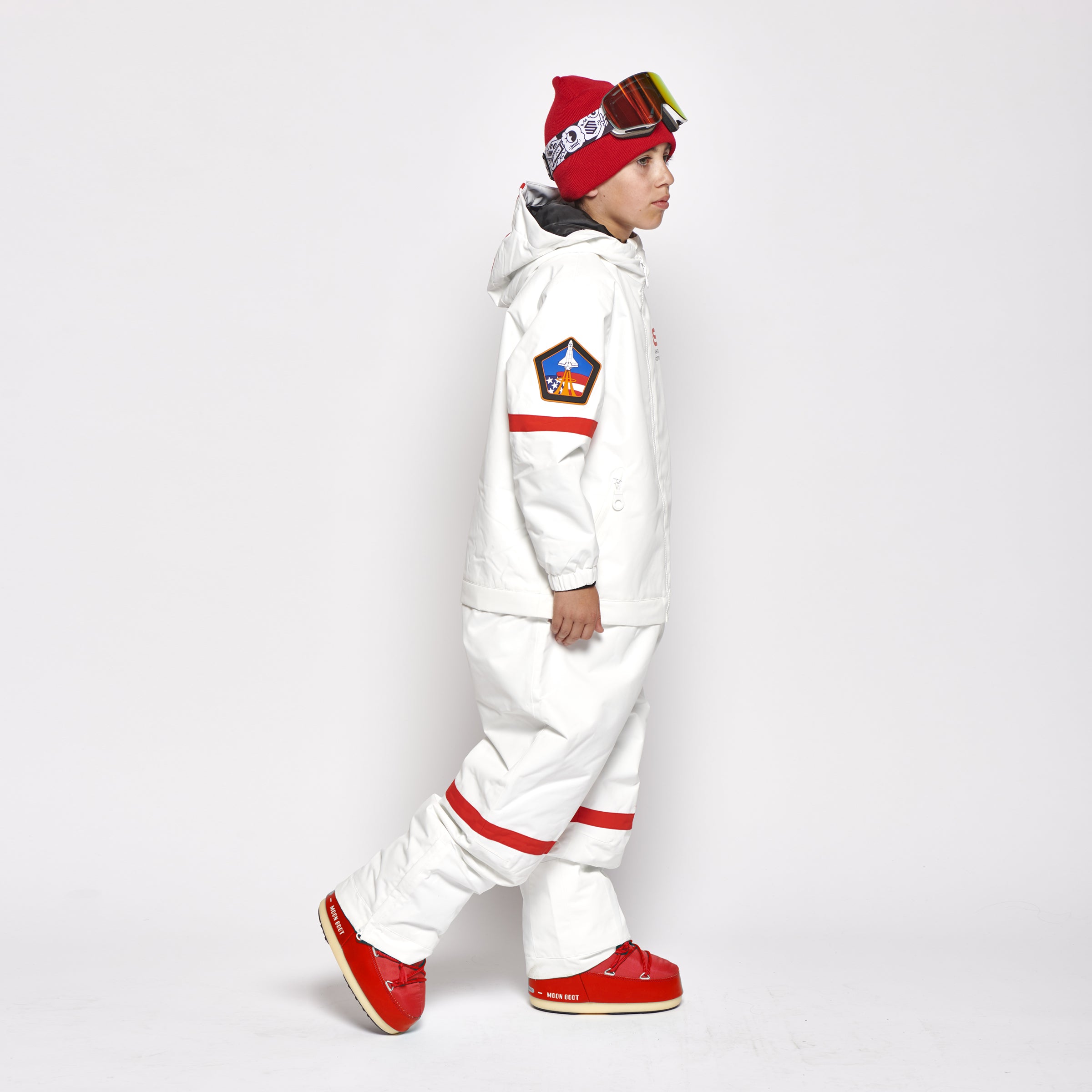 絶対一番安い Kids 2-in-1 NASA White Suit, Snow スノーボード