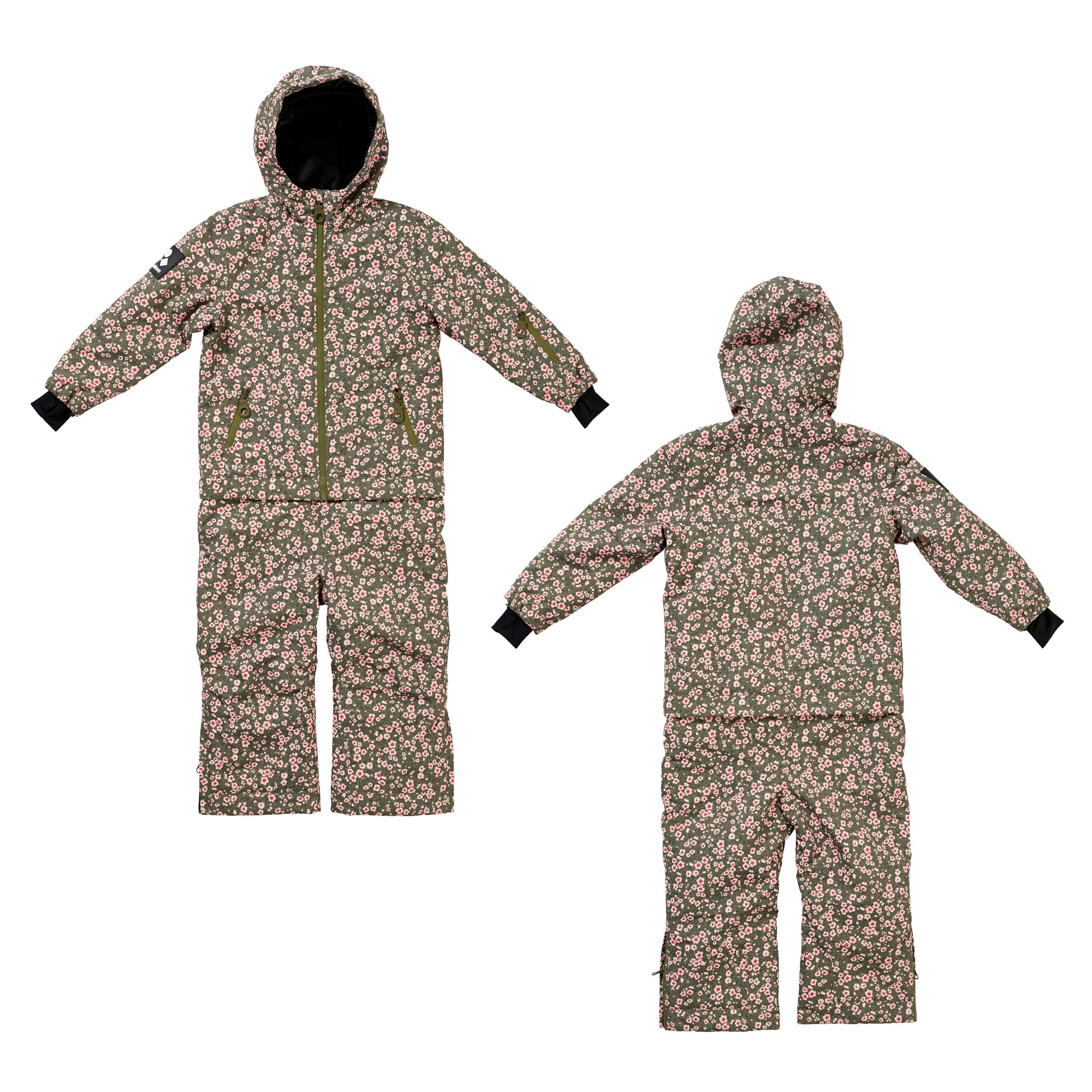 Kids 2-in-1 Snow Suit, Olive Floral