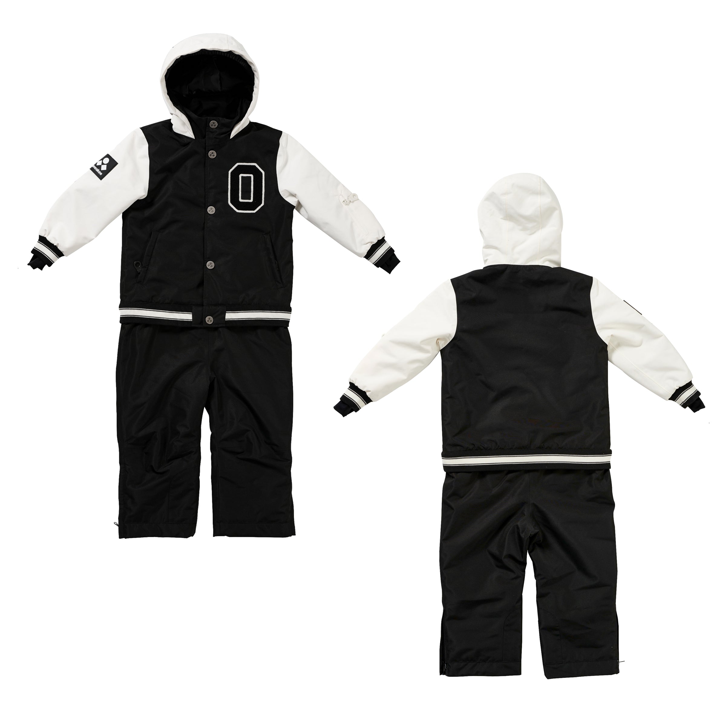 Kids 2-in-1 Snow Suit, Black Varsity
