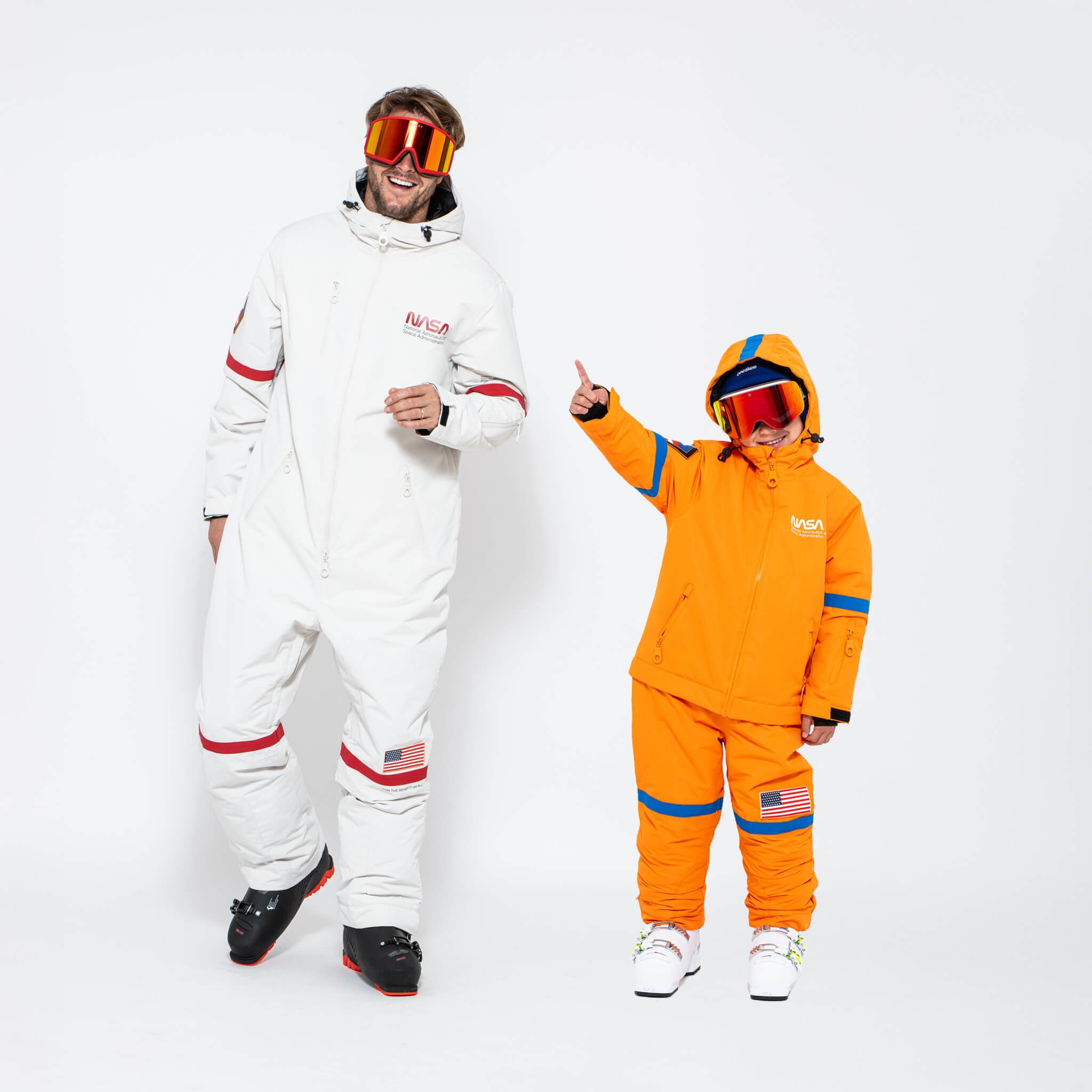 Bundle - Men's White NASA & Kids Orange NASA
