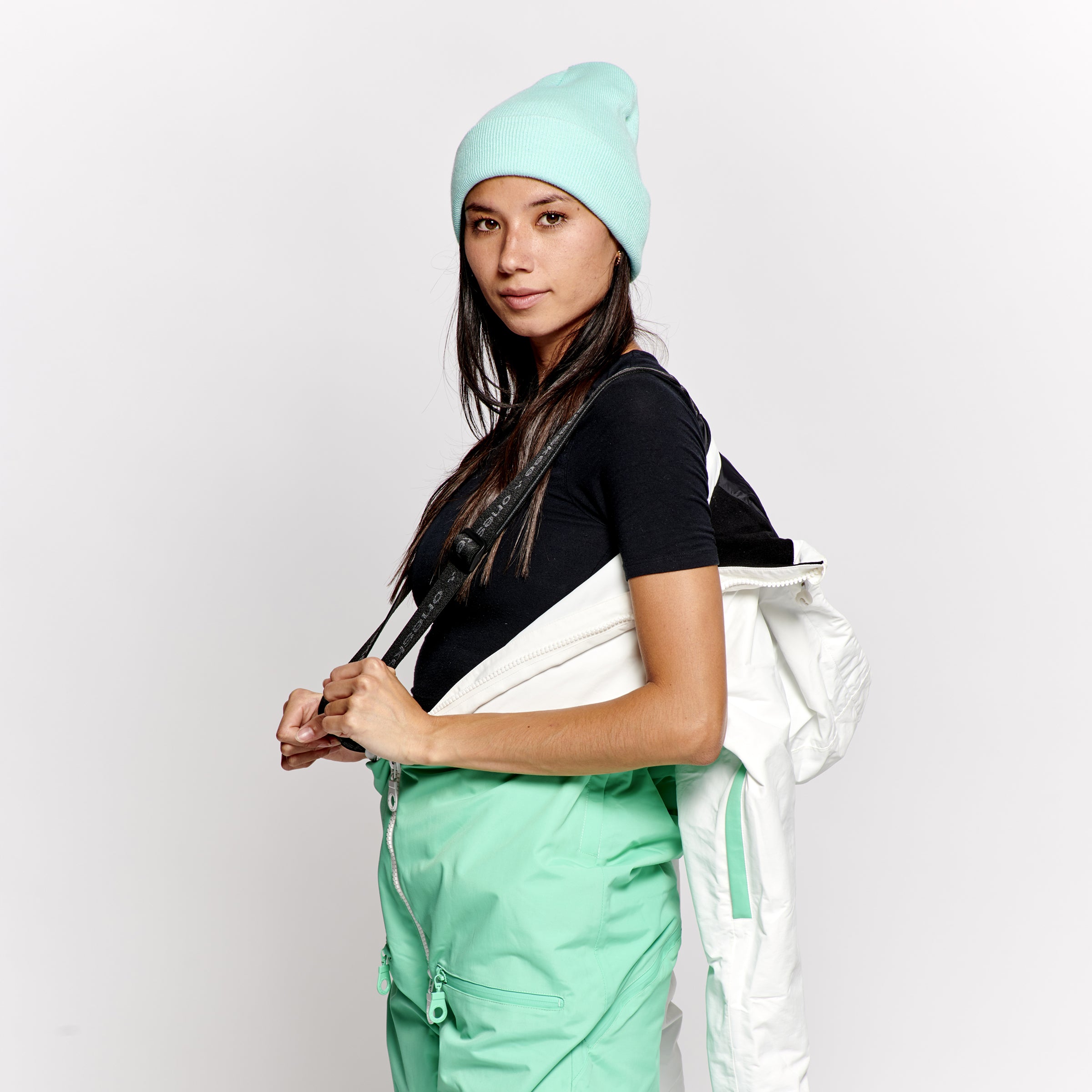 Women's Snow Suit, Mint & White