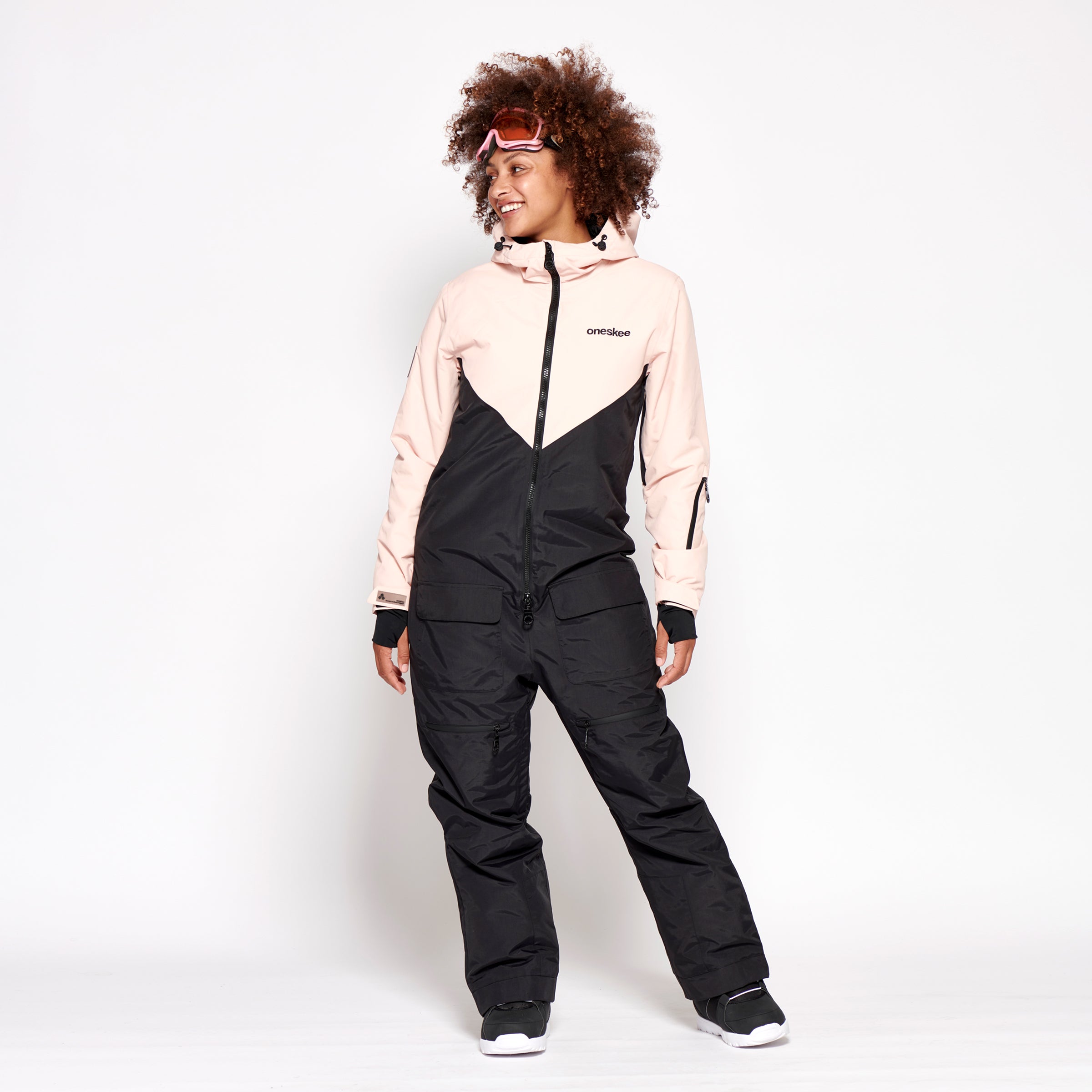 Women's Snow Suit, Black & Pink