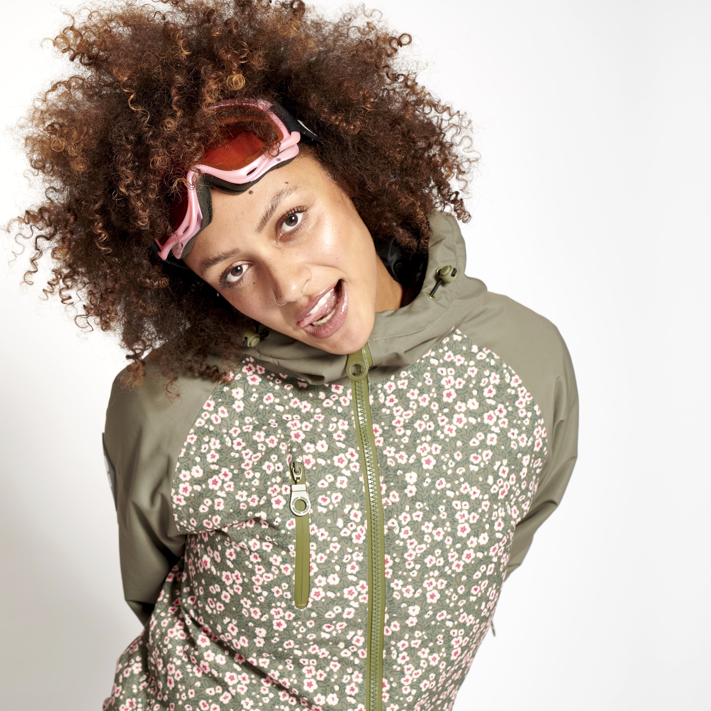 Women's Snow Suit, Olive Floral