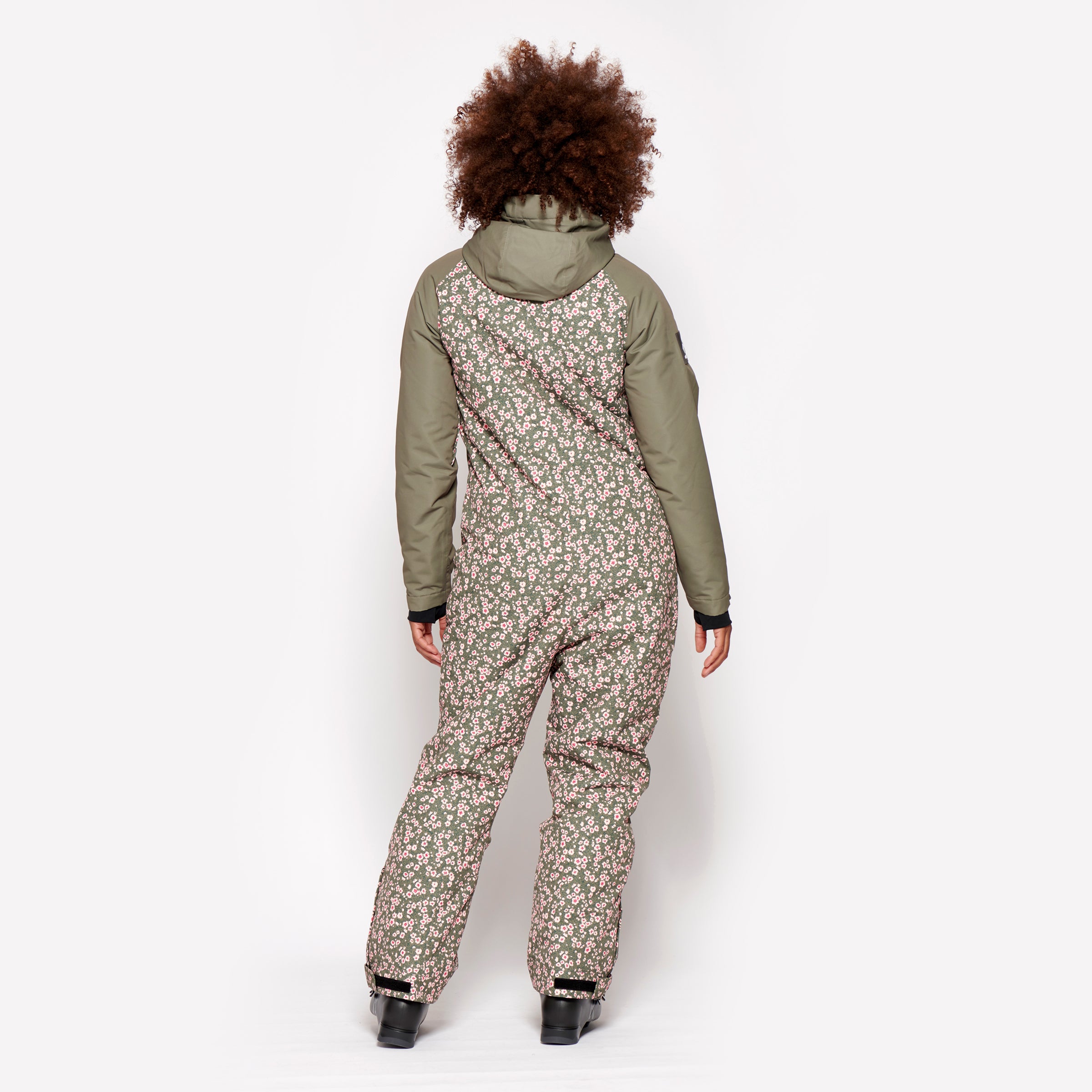 Women's Snow Suit, Olive Floral