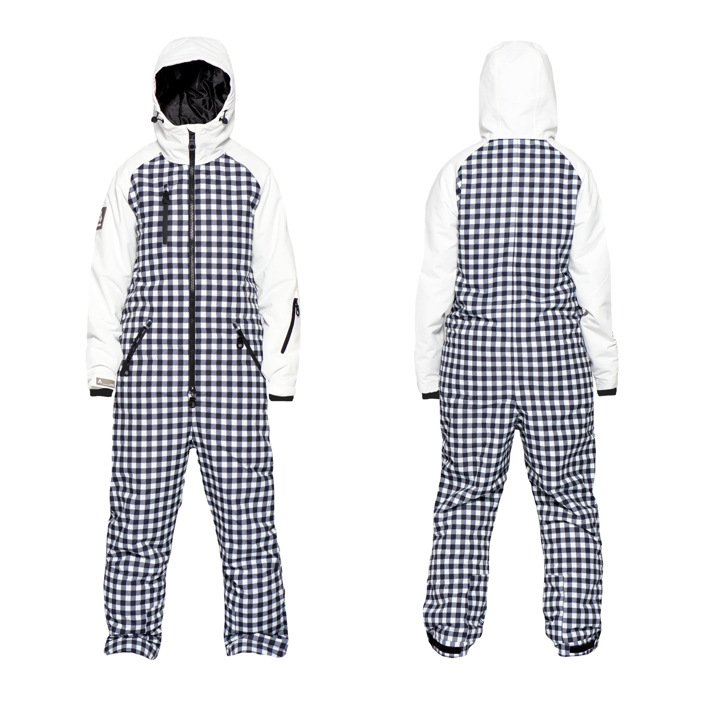 Women's Snow Suit, Black Gingham