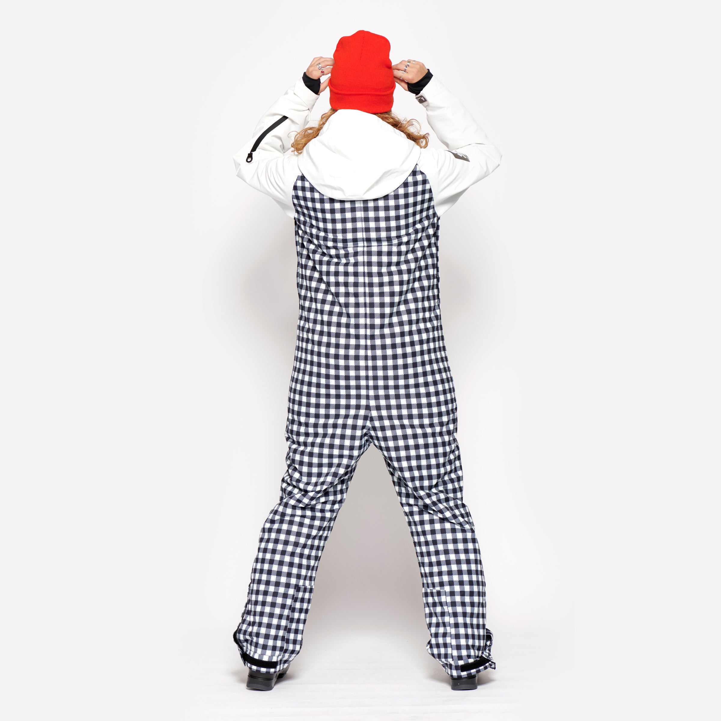 Women's Snow Suit, Black Gingham