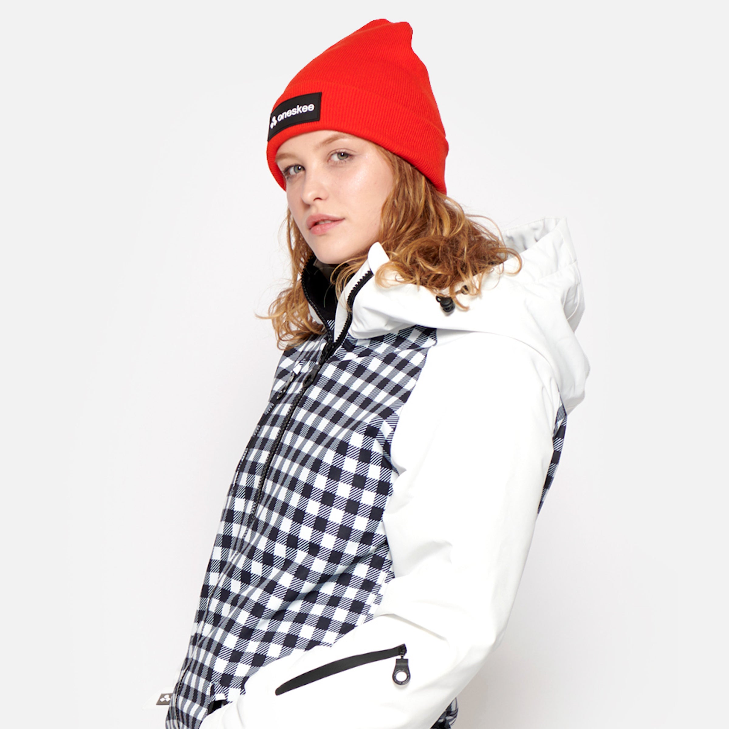 Women's Snow Suit, Black Gingham