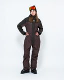 Women's Snow Suit, Brown Leopard