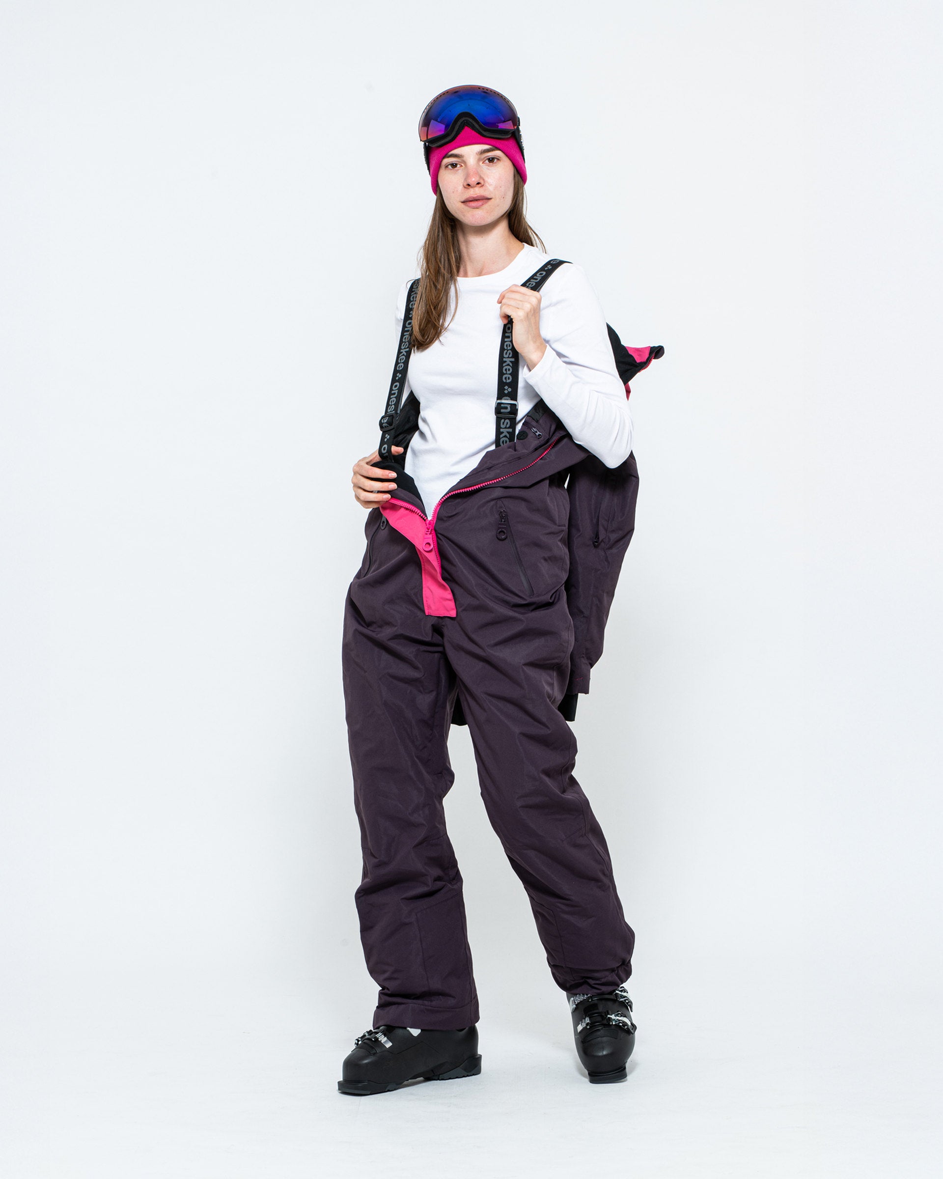 O'NEILL スキーウェア Mサイズ 黒/ピンク Women's Alpine One Piece Snow Suit - Cherry & Raspberry