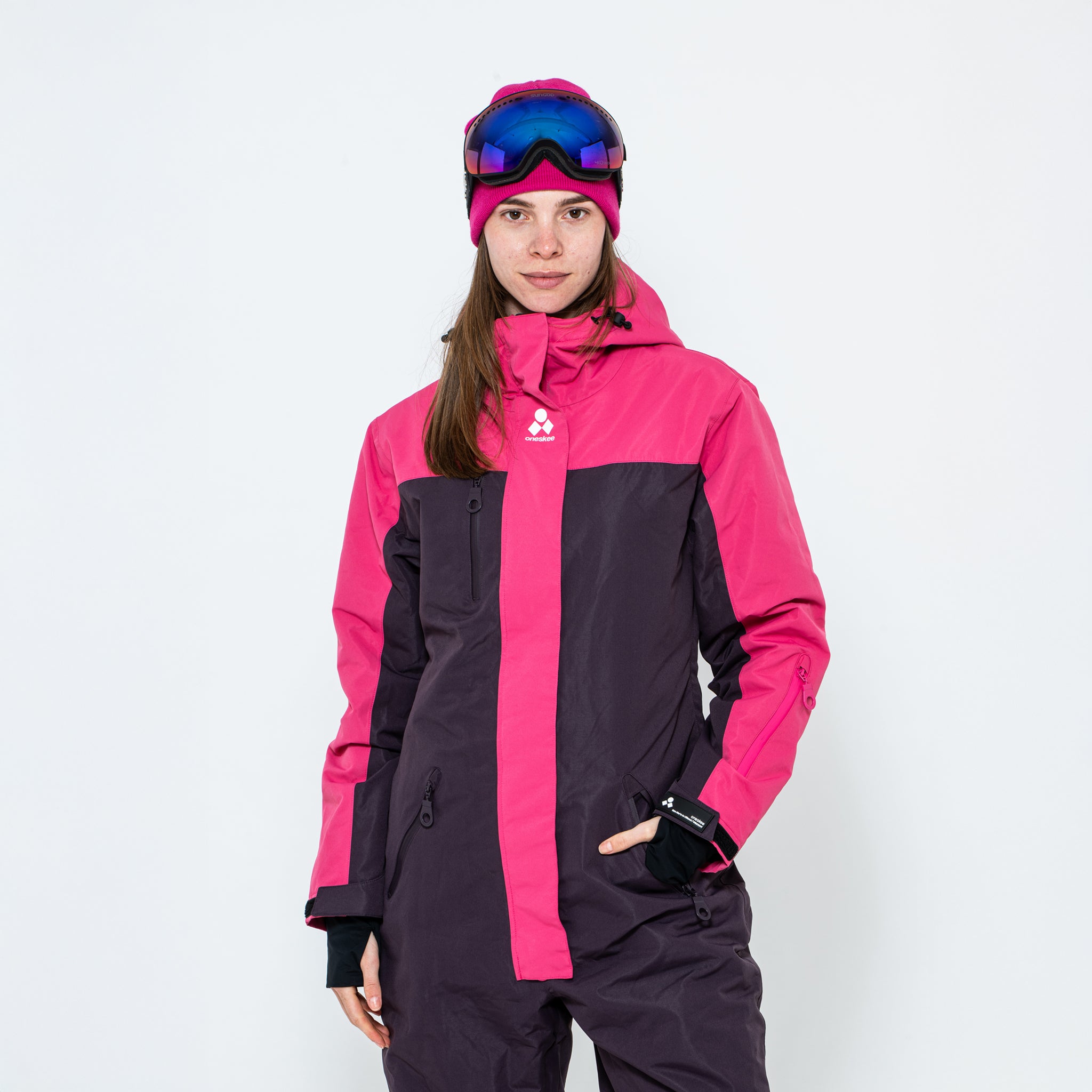 Women's Snow Suit, Cherry & Raspberry