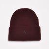 Ribbed Logo Beanie, Burgundy