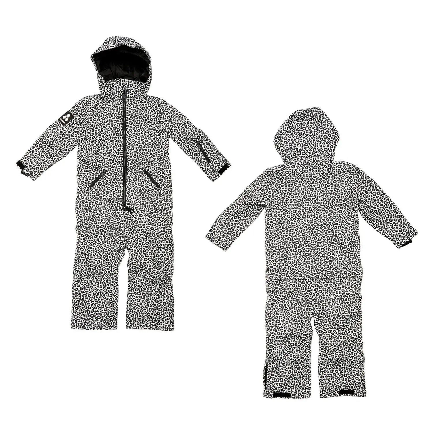 Kids 2-in-1 Snow Suit, Black Leopard
