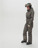 Women’s Alpine One Piece Snow Suit - Green Leopard