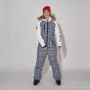 Women's Snow Suit, Black Gingham