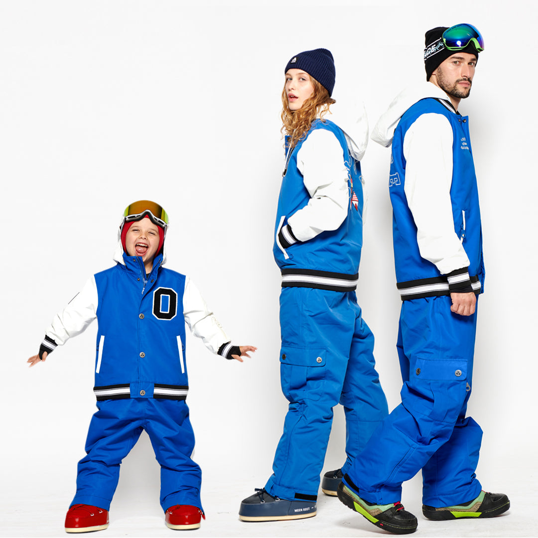 Kids 2-in-1 Snow Suit, Blue Varsity